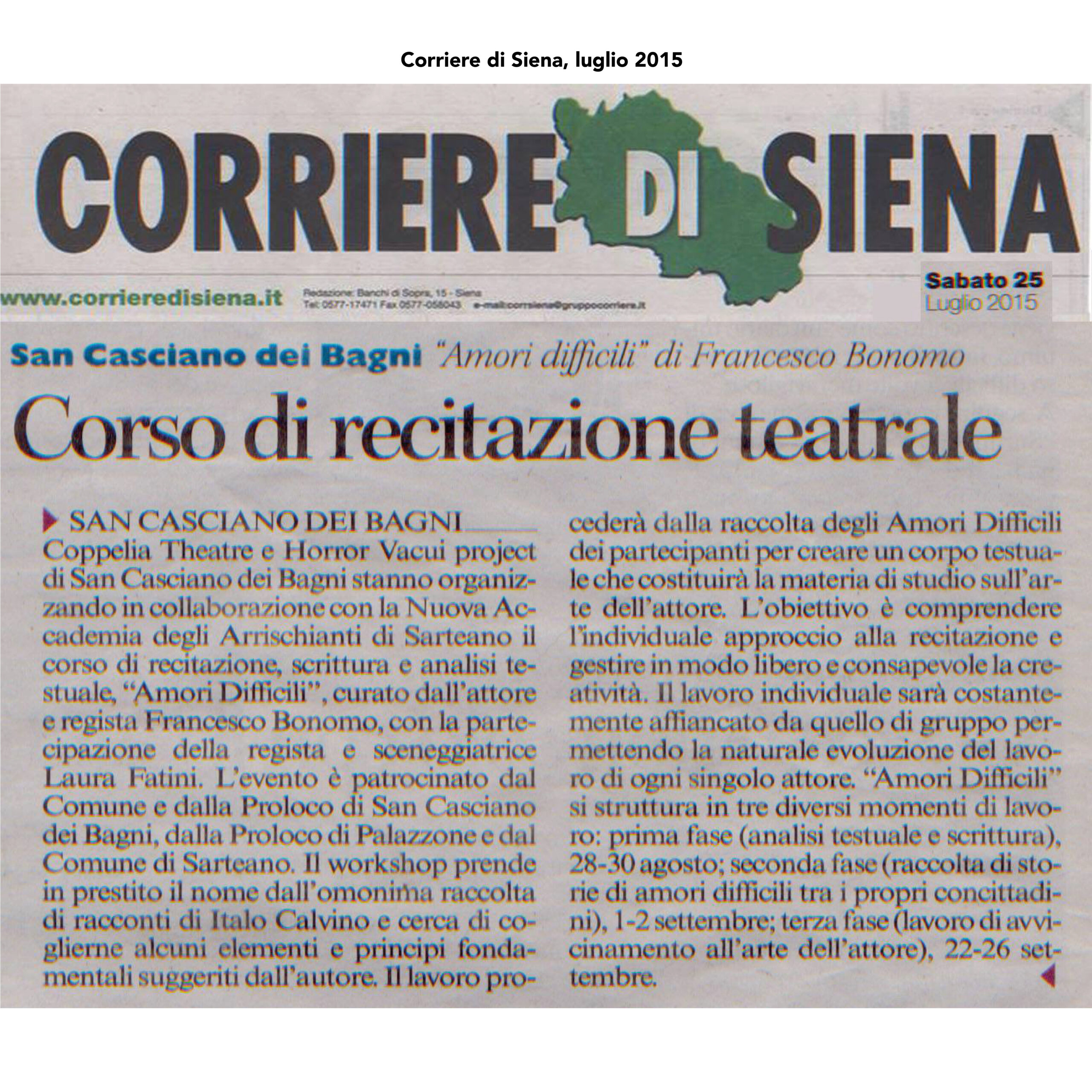 2015. corriera di siena 2